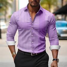 ART CLOTHING ARTICLE #5110 PURPLE SHIRT